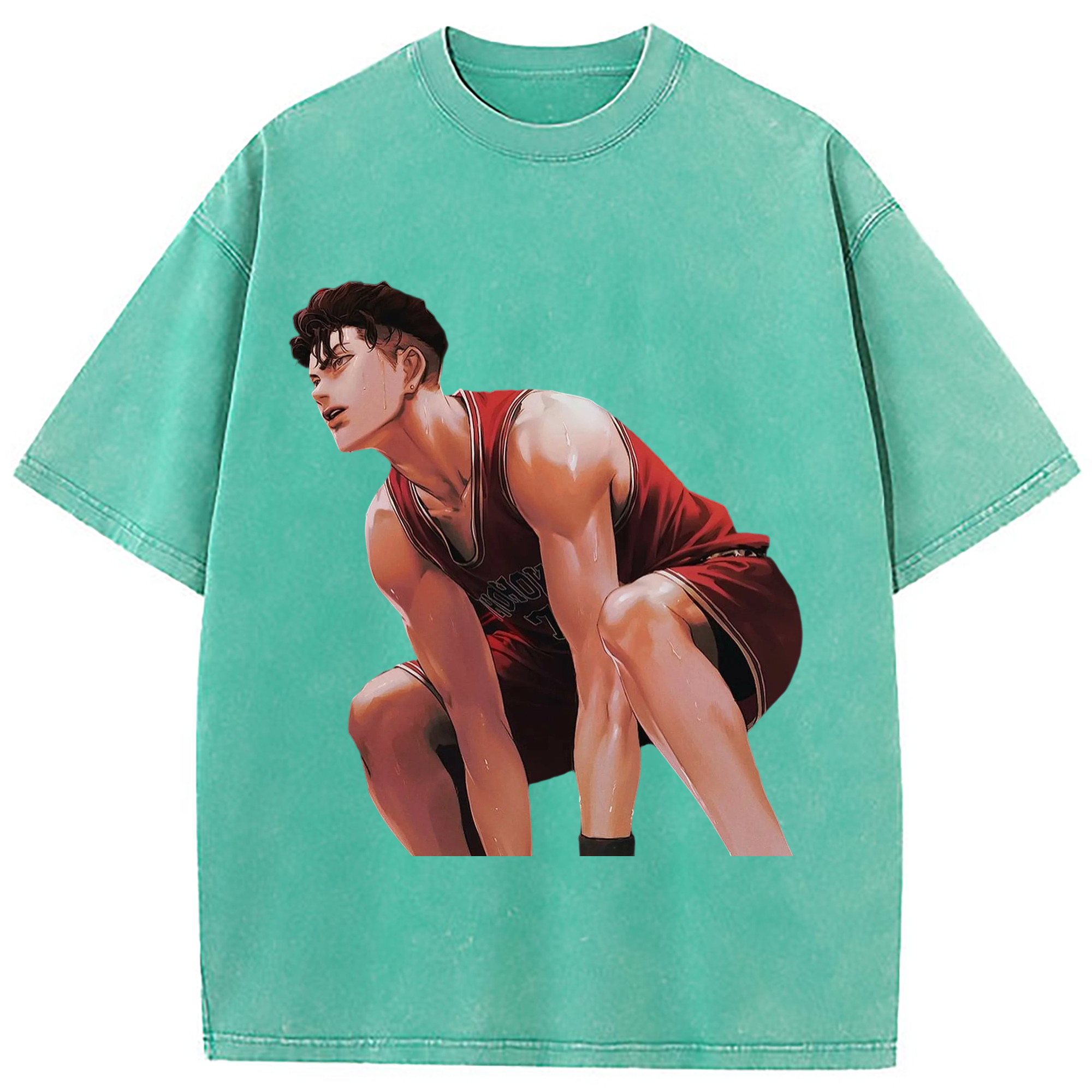 （画像用） SLAM DUNK／スラムダンク 綿100% ヴィンテージ風 半袖Tシャツ（フロントプリント）